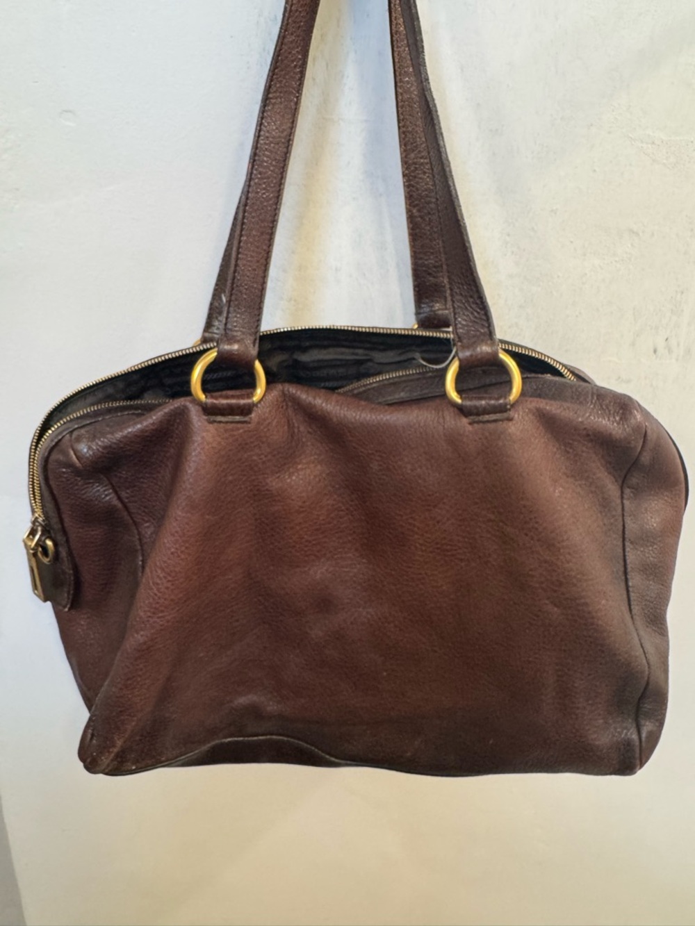 Prada Vitello Daino Jeweled Leather Tote - Brown - Picture 3 of 5